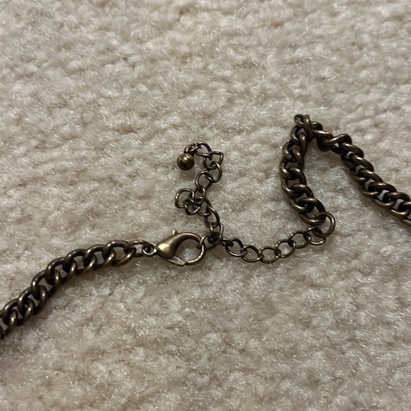 Long copper and silver costume necklace - Picture 2 of 3